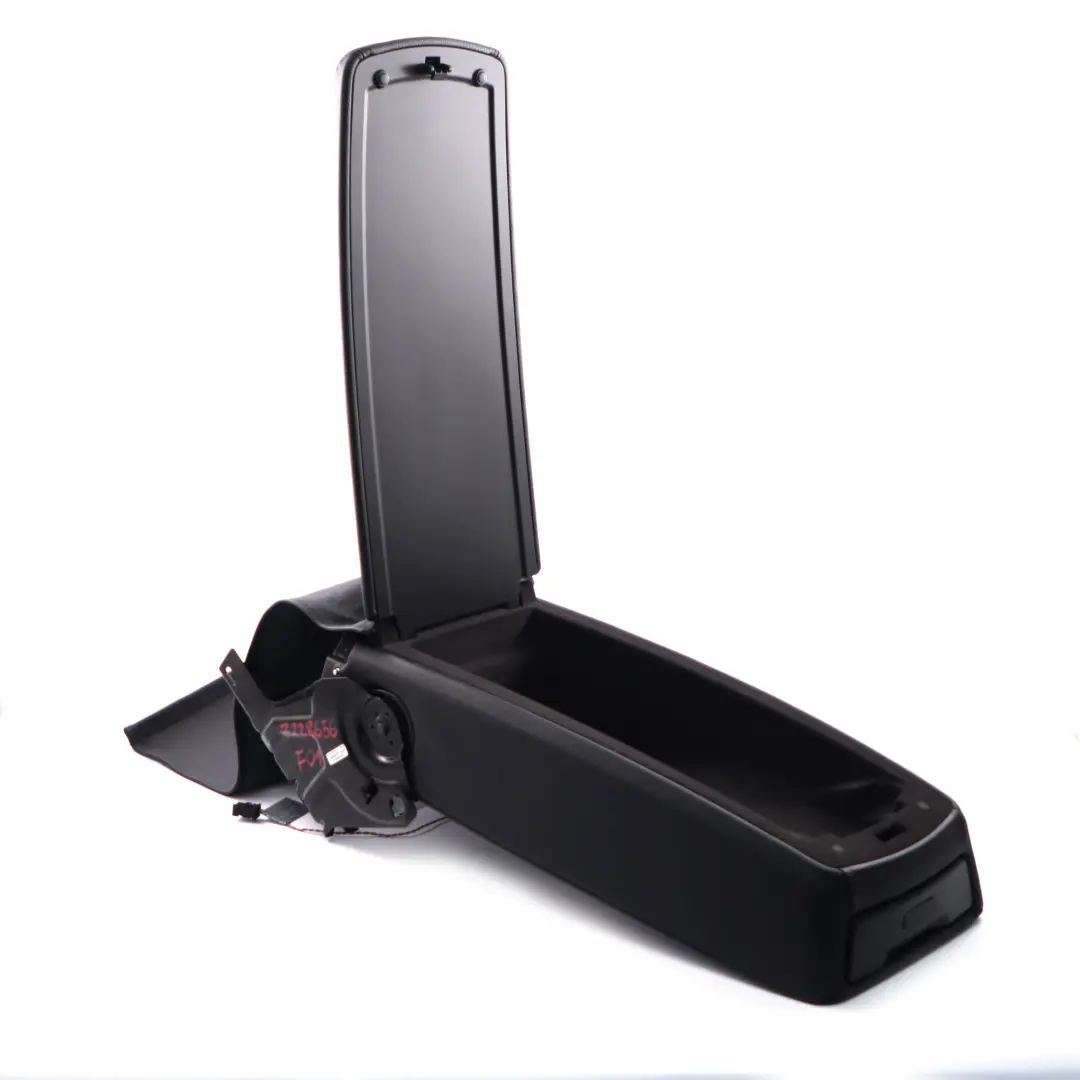 Armrest BMW F01 Centre Middle Tray Cup Holder Leather Black to Rear Seat with Part number 7228656 Rear Seat Armrest BMW F01 Centre Middle Tray Cup Holder Leather Black - SKU 7228656 - Part number 7228656