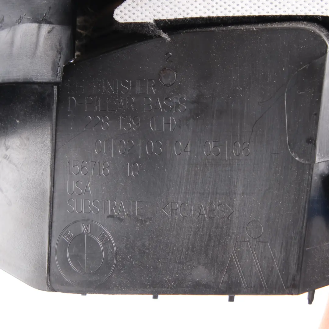 BMW X3 F25 Verkleidung Säule Hinten Links Säule D Verkleidung Abdeckung Schwarz - SKU 7229077-1 - Teilenummer 7229077