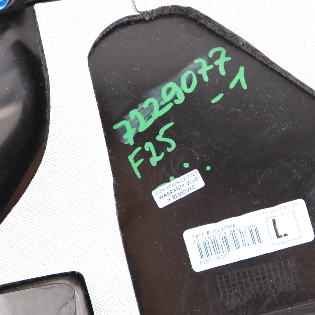 BMW X3 F25 Bas de caisse Arrière Gauche Colonne D Cache Panneau Noir 7228139 - SKU 7229077-1 - Numéro de pièce 7229077