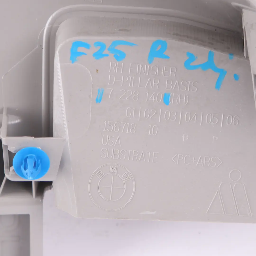 Verkleidung Säule Hinten Rechts Verkleidung Abdeckung Grau 7228140 für BMW X3 F25 mit Teilenummer 7229078 BMW X3 F25 Verkleidung Säule Hinten Rechts Verkleidung Abdeckung Grau 7228140 - SKU 7229078 - Teilenummer 7229078