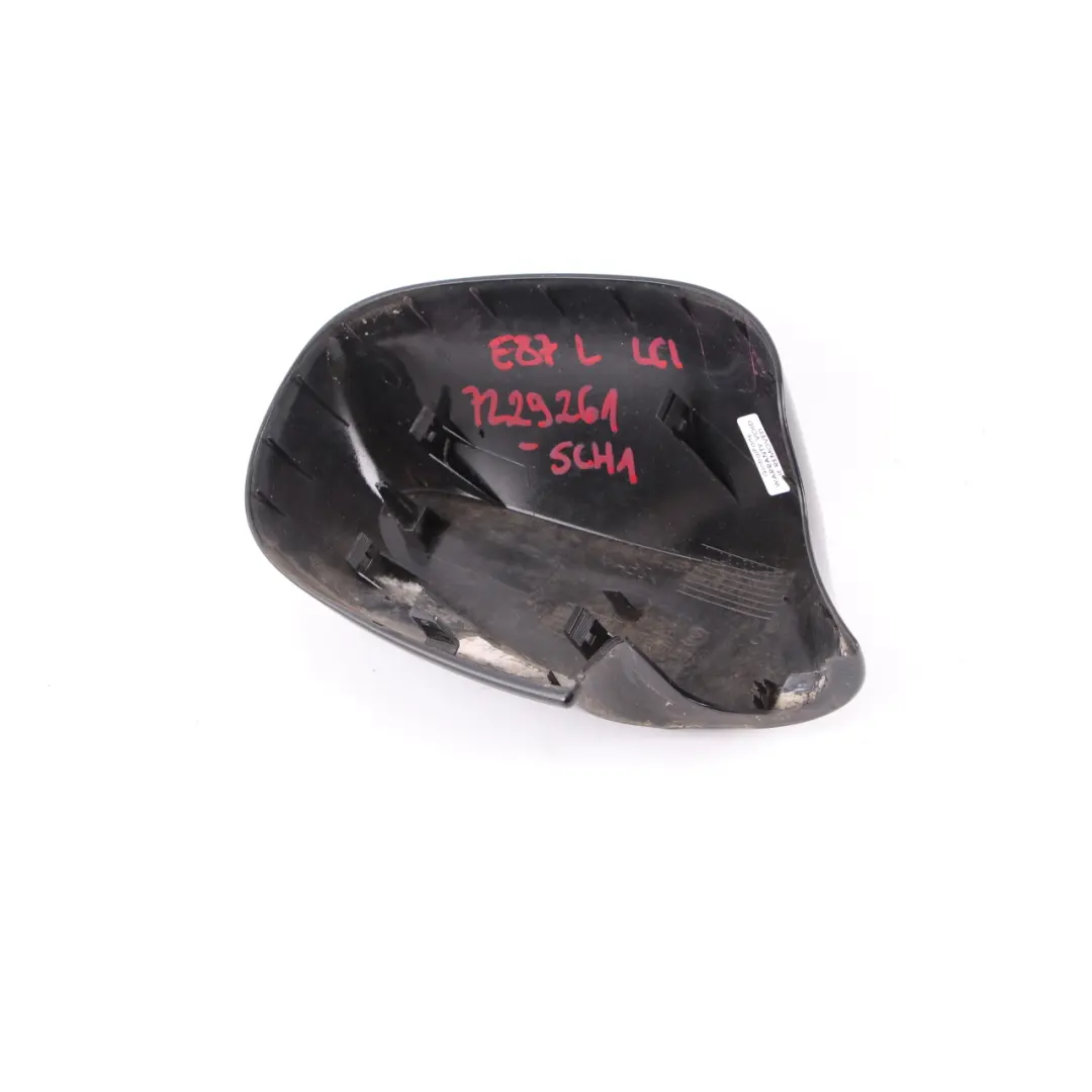 Cover Wing Mirror BMW E81 E87 LCI Cap Casing Left N/S Schwarz 2 Black 668 - SKU 7229261-SCH1 - Part number 7229261