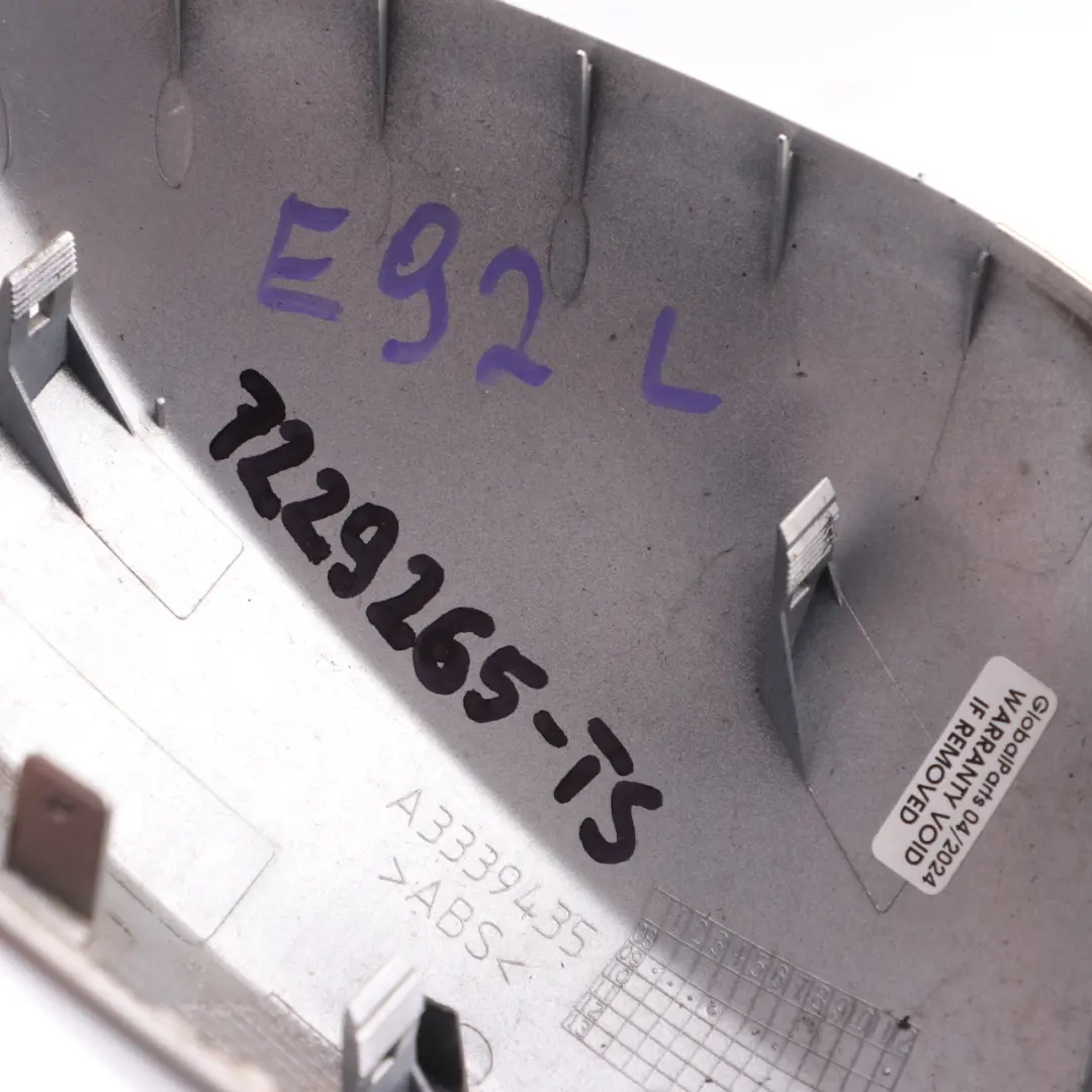 Coque De Rétroviseur Gauche E92 E93 LCI Boîtier Titansilber - 354 pour à propos du numéro de pièce 7229265 Coque De Rétroviseur Gauche E92 E93 LCI Boîtier Titansilber - 354 - SKU 7229265-TS - Numéro de pièce 7229265