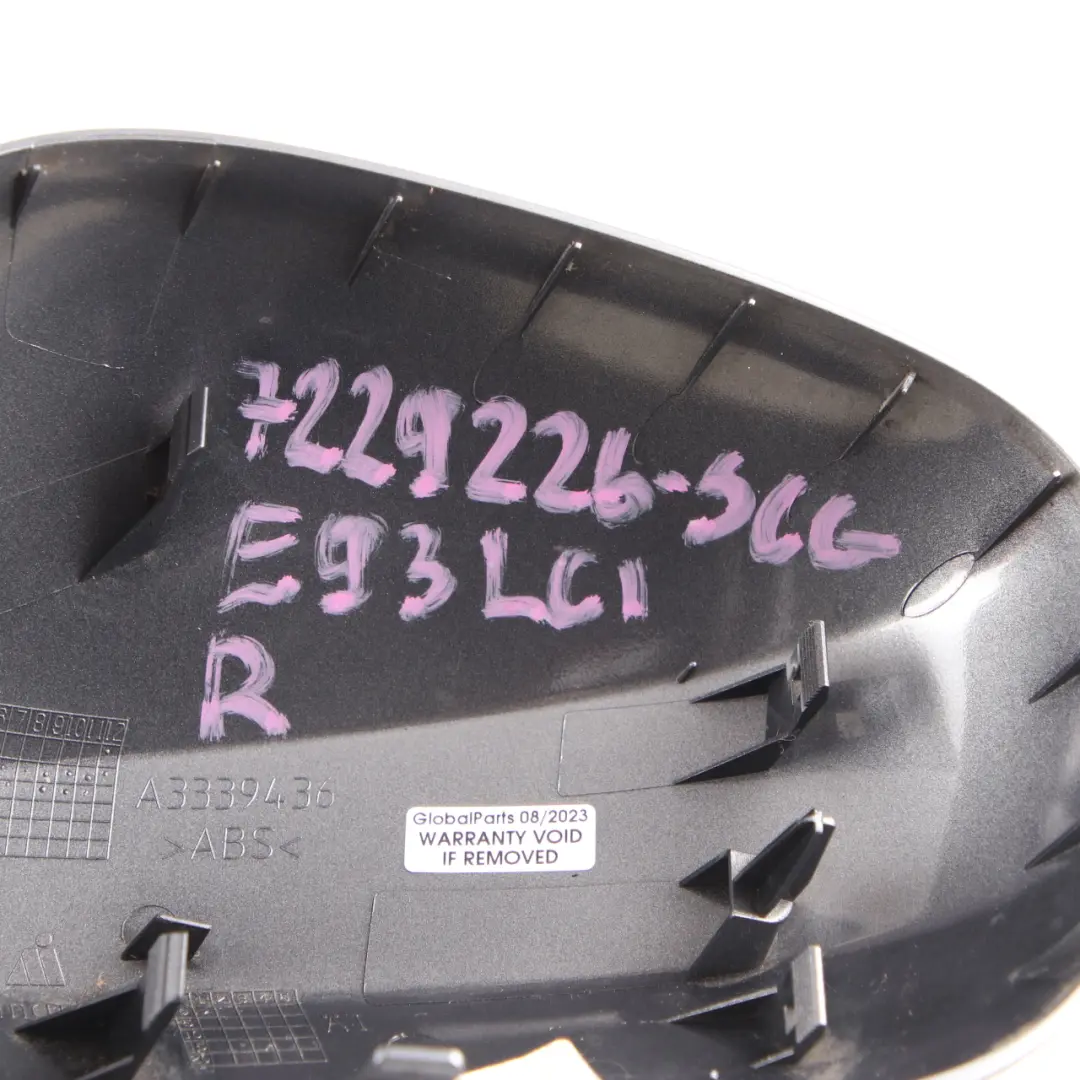  Wing Mirror Cover BMW E92 E93 LCI Right Cap O/S Casing Space Grey Metallic - A52 - SKU 7229266-SCG - Part number 7229266
