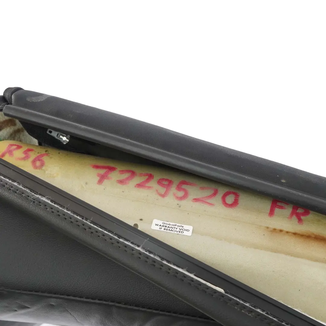 Respaldo Delantero Derecho Sport Cuero Negro Punch R55 R57 para Mini R56 con número de pieza 7229520 Mini R56 Respaldo Delantero Derecho Sport Cuero Negro Punch R55 R57 - SKU 7229520 - Número de pieza 7229520