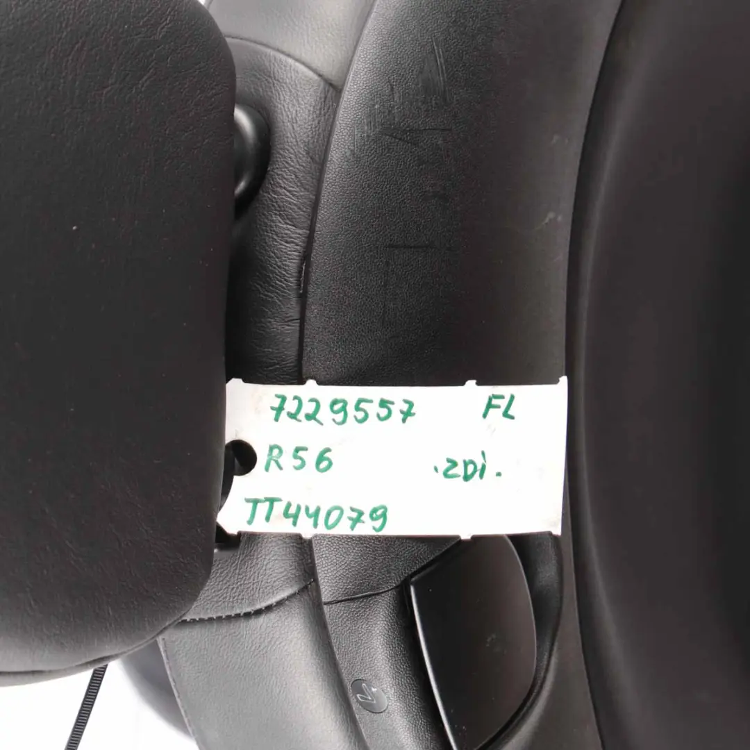 MINI Cooper R55 R56 R57 Sport Carbon Black Leather Front Left N/S Seat Side - SKU 7229557 - Part number 7229557