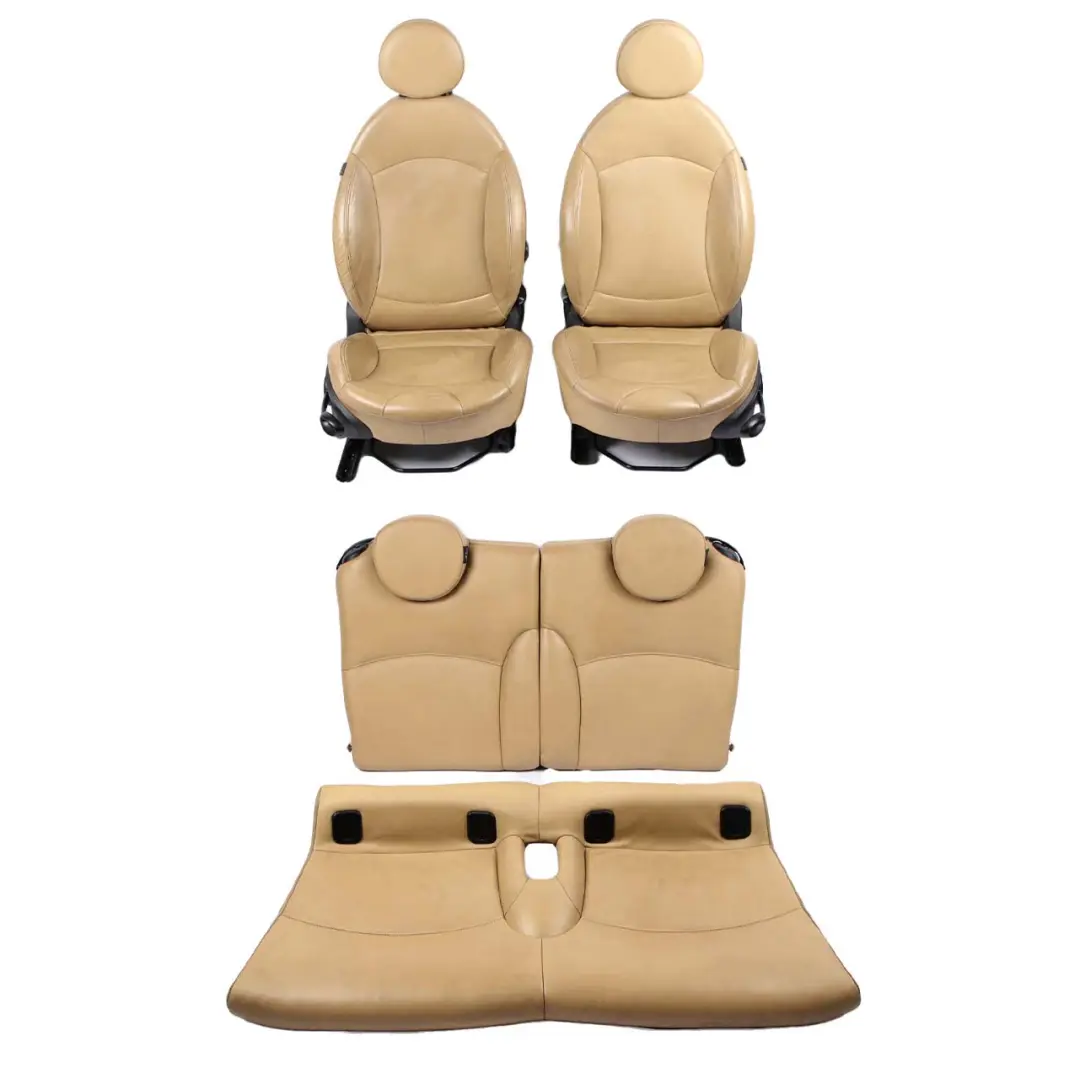 Beige Leather Seats Seat Set to Mini Cooper One R57 Cabrio Convertible Sport Tuscan with Part number 7229569 Mini Cooper One R57 Cabrio Convertible Sport Tuscan Beige Leather Seats Seat Set - SKU 7229569-1 - Part number 7229569