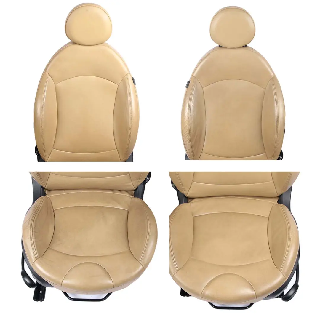 Beige Leather Seats Seat Set to Mini Cooper One R57 Cabrio Convertible Sport Tuscan with Part number 7229569 Mini Cooper One R57 Cabrio Convertible Sport Tuscan Beige Leather Seats Seat Set - SKU 7229569-1 - Part number 7229569