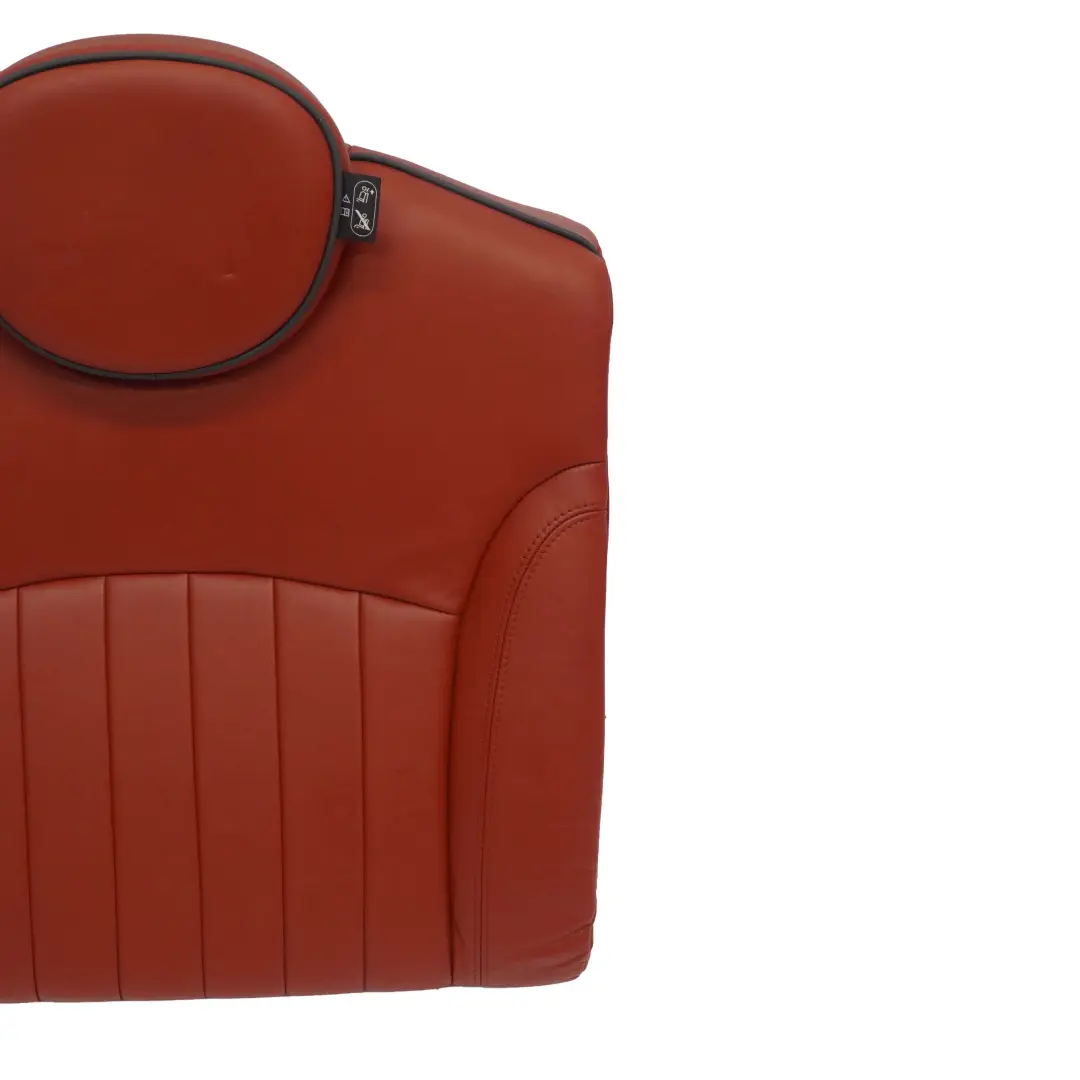 Trasero Derecho Respaldo del asiento De cuero De color rojo secoya para Mini R55 R56 con número de pieza 7229630 Mini R55 R56 Trasero Derecho Respaldo del asiento De cuero De color rojo secoya - SKU 7229630 - Número de pieza 7229630