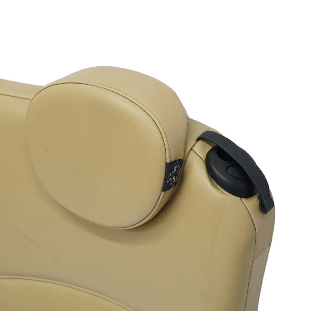 Mini Cooper One R57 Cabrio Rear Left N/S Tuscan Beige Leather Backrest Seat - SKU 7229807 - Part number 7229807
