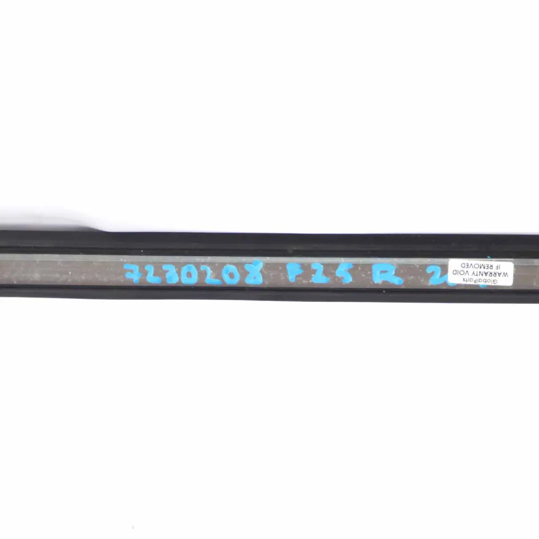 Moldura Barra Techo Tira Plateada Derecha, Lado Exterior para BMW X3 F25 con número de pieza 7230208 BMW X3 F25 Moldura Barra Techo Tira Plateada Derecha, Lado Exterior - SKU 7230208 - Número de pieza 7230208