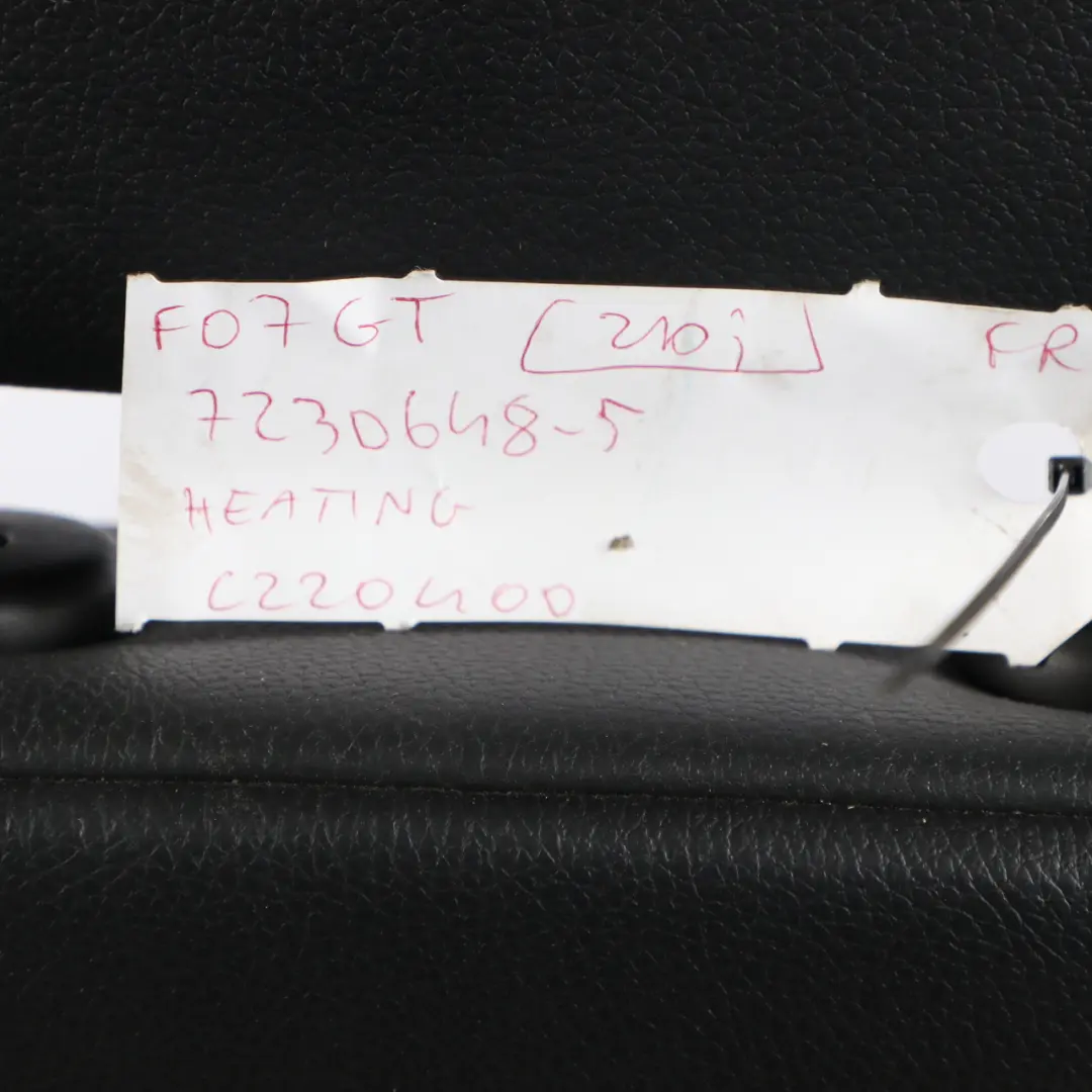 Fotel Lewy Przód Podgrzewany Czarna Skóra Dakota do BMW F10 LCI o numerze 7230648 BMW F10 LCI Fotel Lewy Przód Podgrzewany Czarna Skóra Dakota - SKU 7230648-5 - Numer Części 7230648