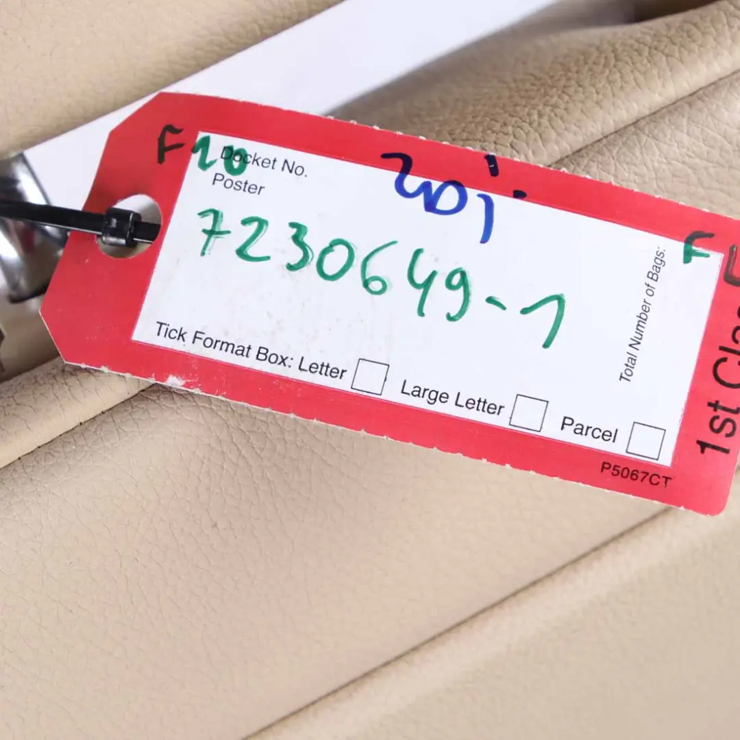 Front Seat BMW F10 F11 Left N/S Leather Dakota Veneto Beige Interior to with Part number 7230649 Front Seat BMW F10 F11 Left N/S Leather Dakota Veneto Beige Interior - SKU 7230649-1 - Part number 7230649