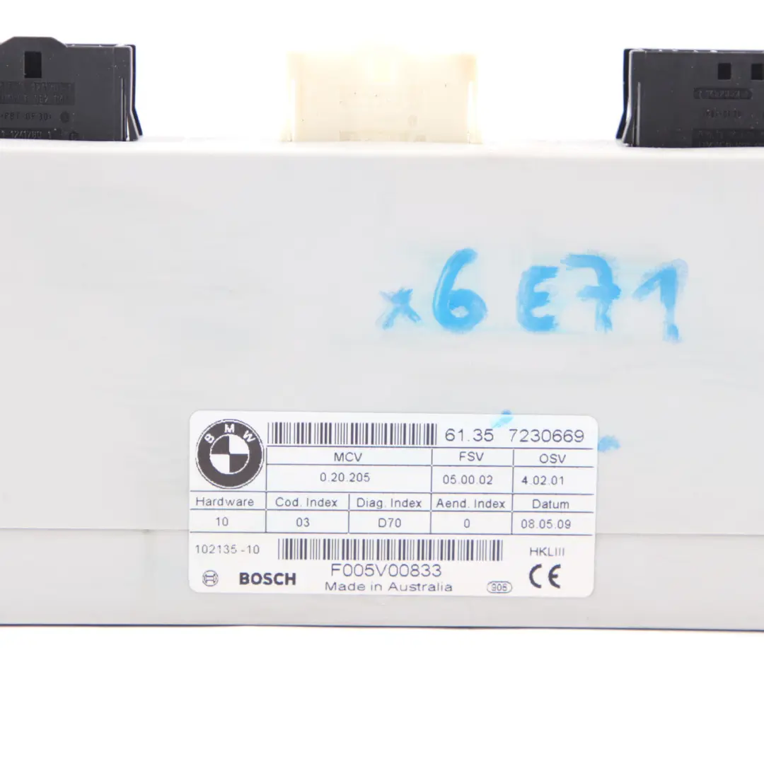  Trunk Lid Module BMW X5 E70 X6 E71 Control Unit Rear Tailgate Lift - SKU 7230669 - Part number 7230669