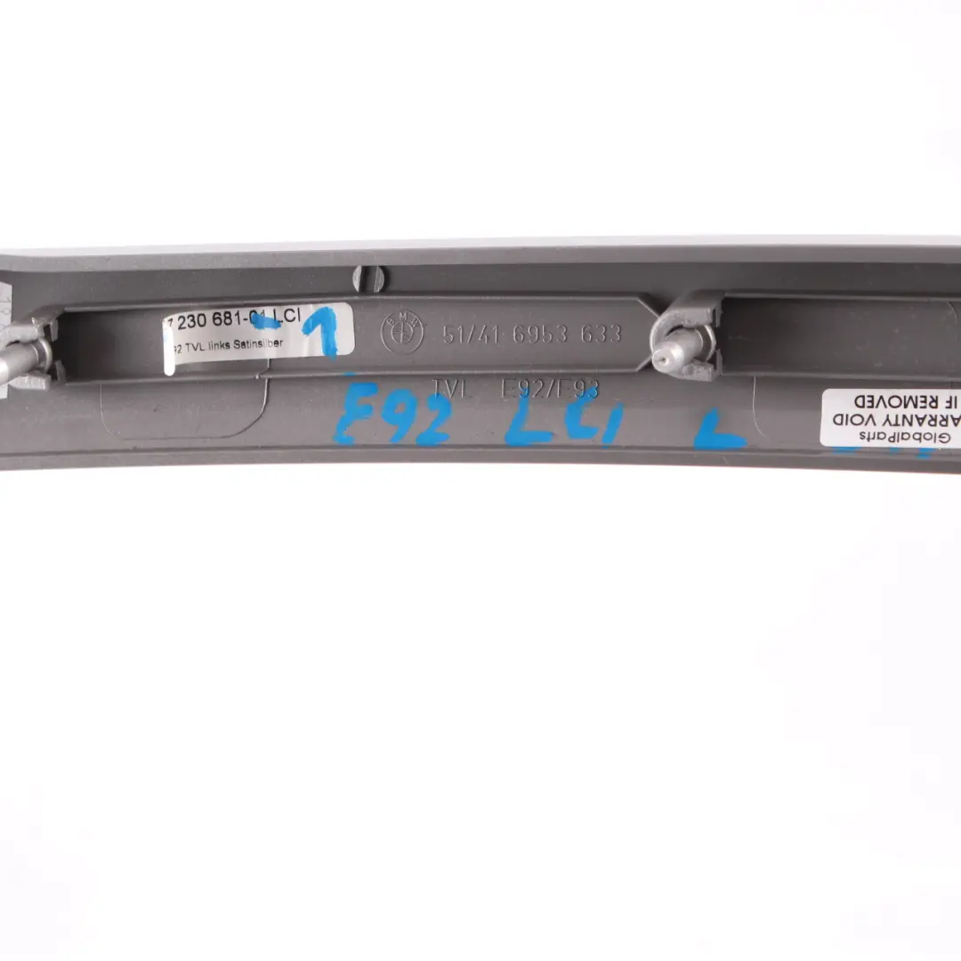 Decor Trim BMW E92 E93 LCI Left N/S Strip Cover Panel Door Satinsilber to with Part number 7230681 Decor Trim BMW E92 E93 LCI Left N/S Strip Cover Panel Door Satinsilber - SKU 7230681-1 - Part number 7230681