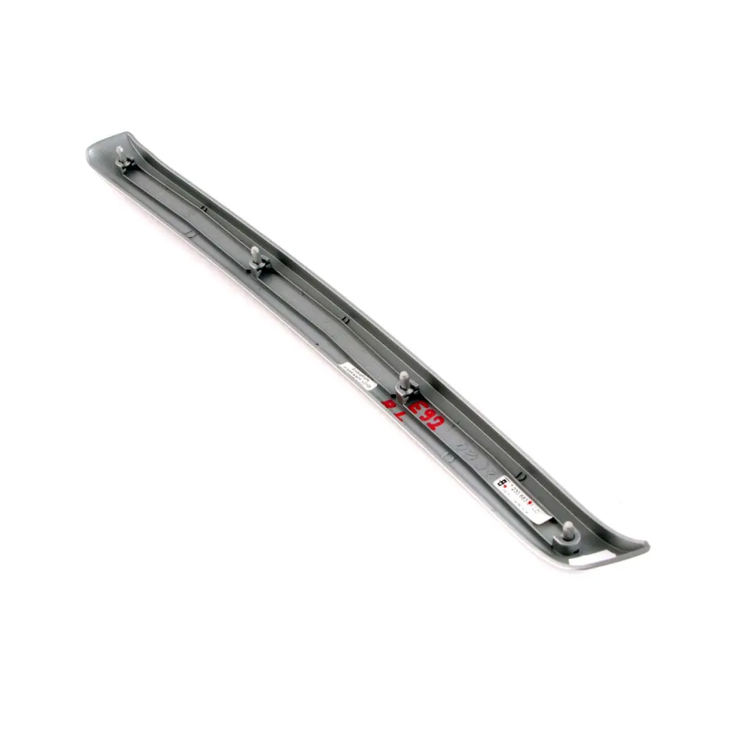 Decor Strip Trim Cover Panel Rear Left N/S Satinsilber to BMW E92 E93 LCI with Part number 7230683 BMW E92 E93 LCI Decor Strip Trim Cover Panel Rear Left N/S Satinsilber - SKU 7230683 - Part number 7230683