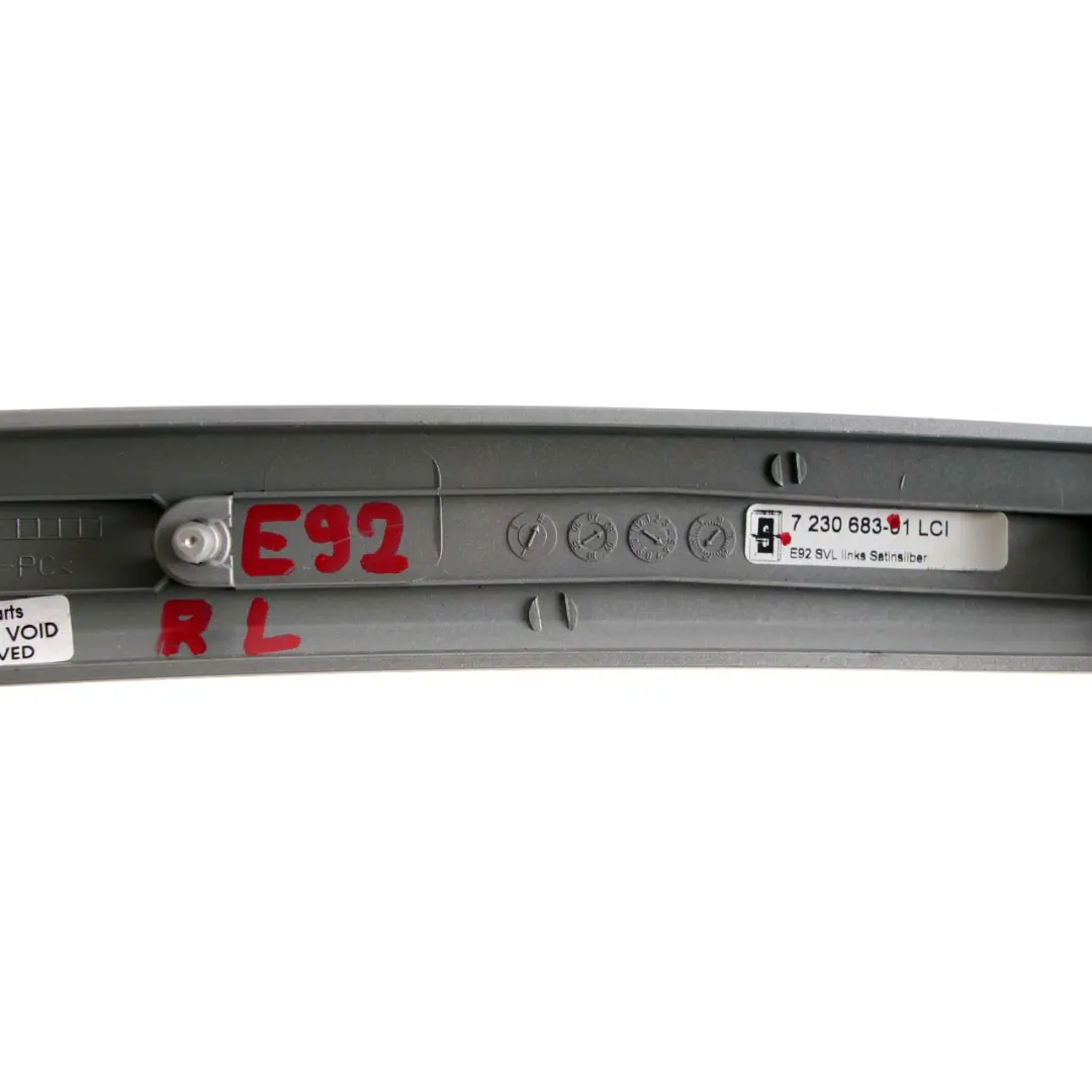 BMW E92 E93 LCI Decor Strip Trim Cover Panel Rear Left Satinsilber - SKU 7230683 - Numéro de pièce 7230683