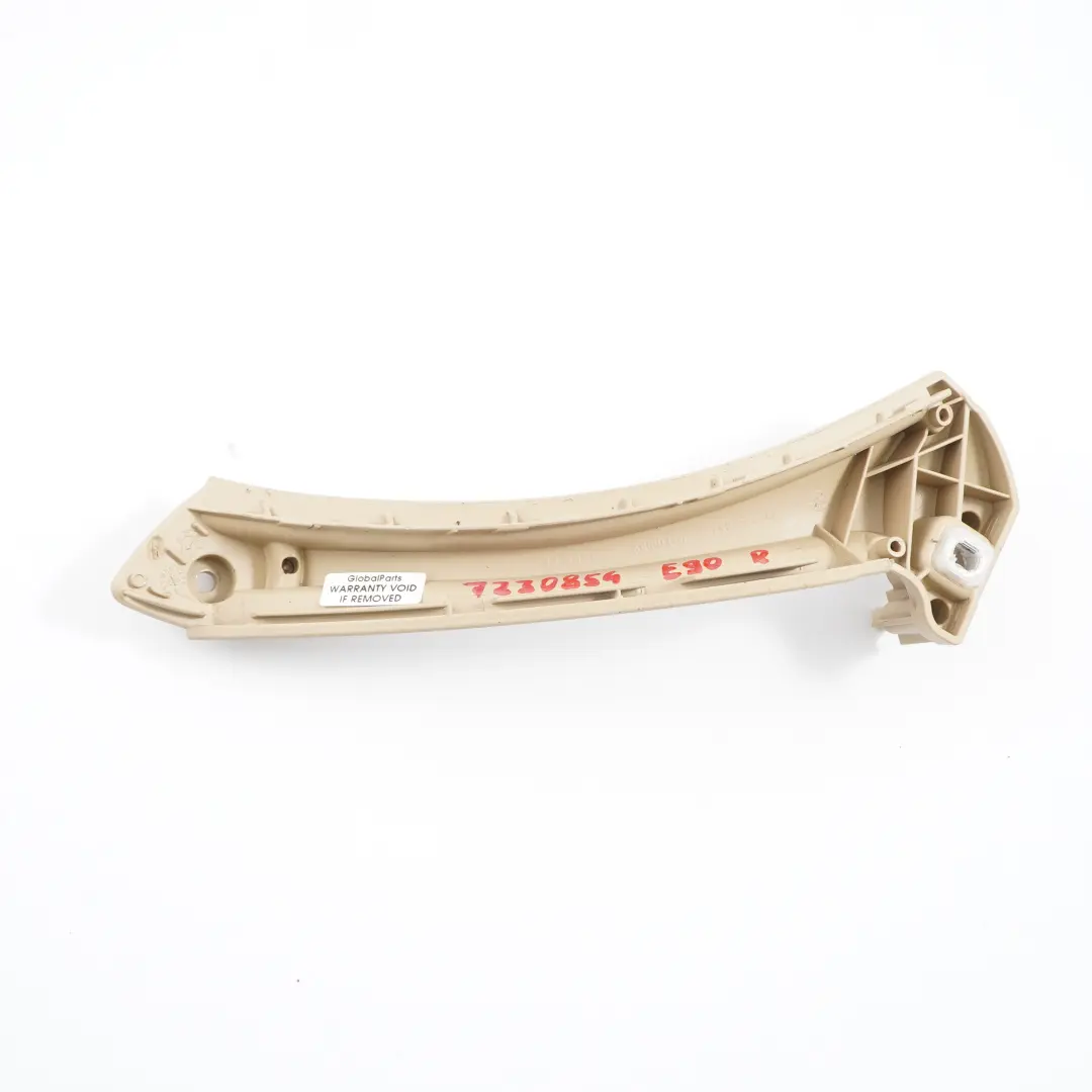  Poignée porte BMW E90 E91 Panneau support Garniture tirage Droite Beige - SKU 7230854 - Numéro de pièce 7230854
