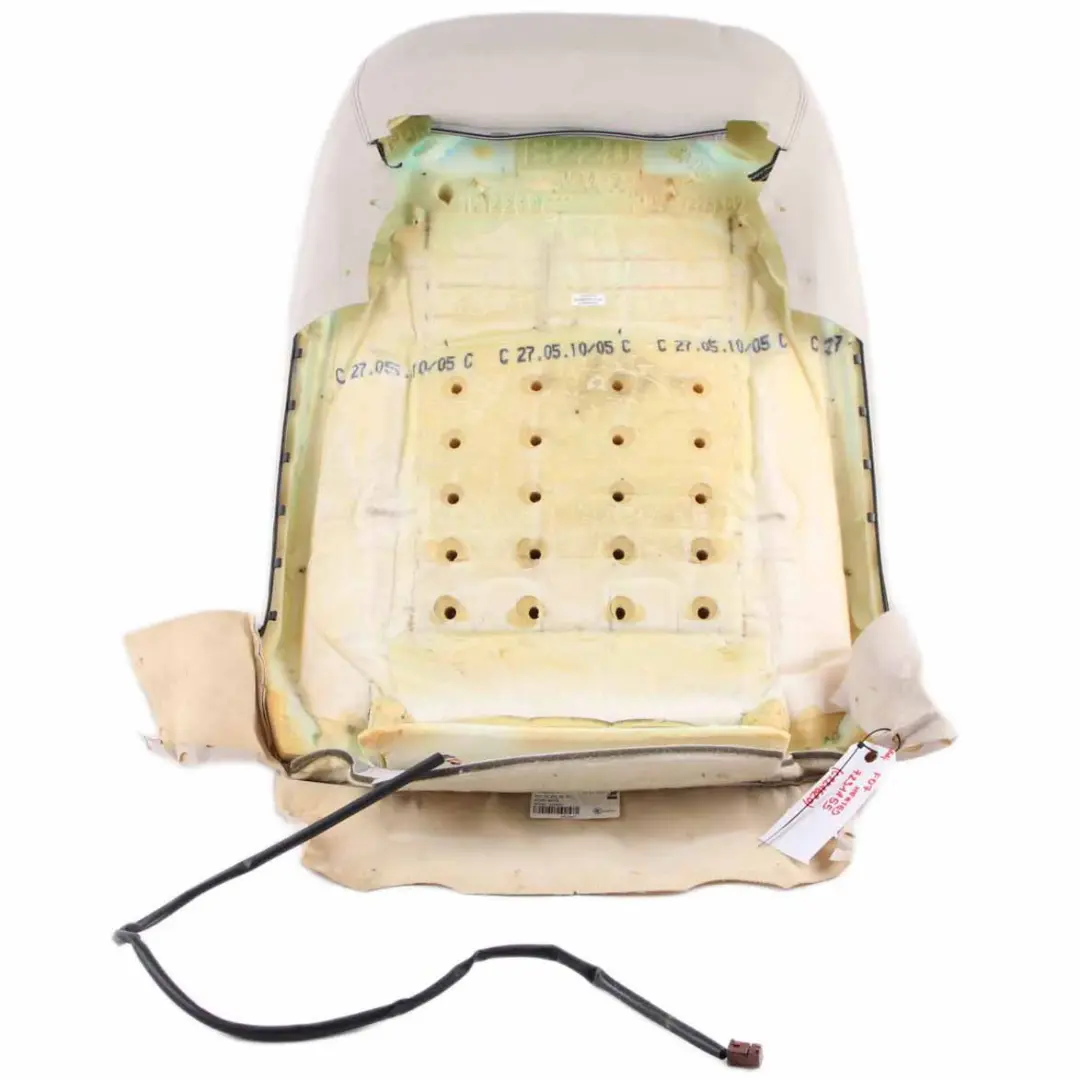 Backrest Cover BMW F07 Heated Front Left Right N/O/S Covering White Leather to Seat with Part number 7231155 Seat Backrest Cover BMW F07 Heated Front Left Right N/O/S Covering White Leather - SKU 7231155 - Part number 7231155