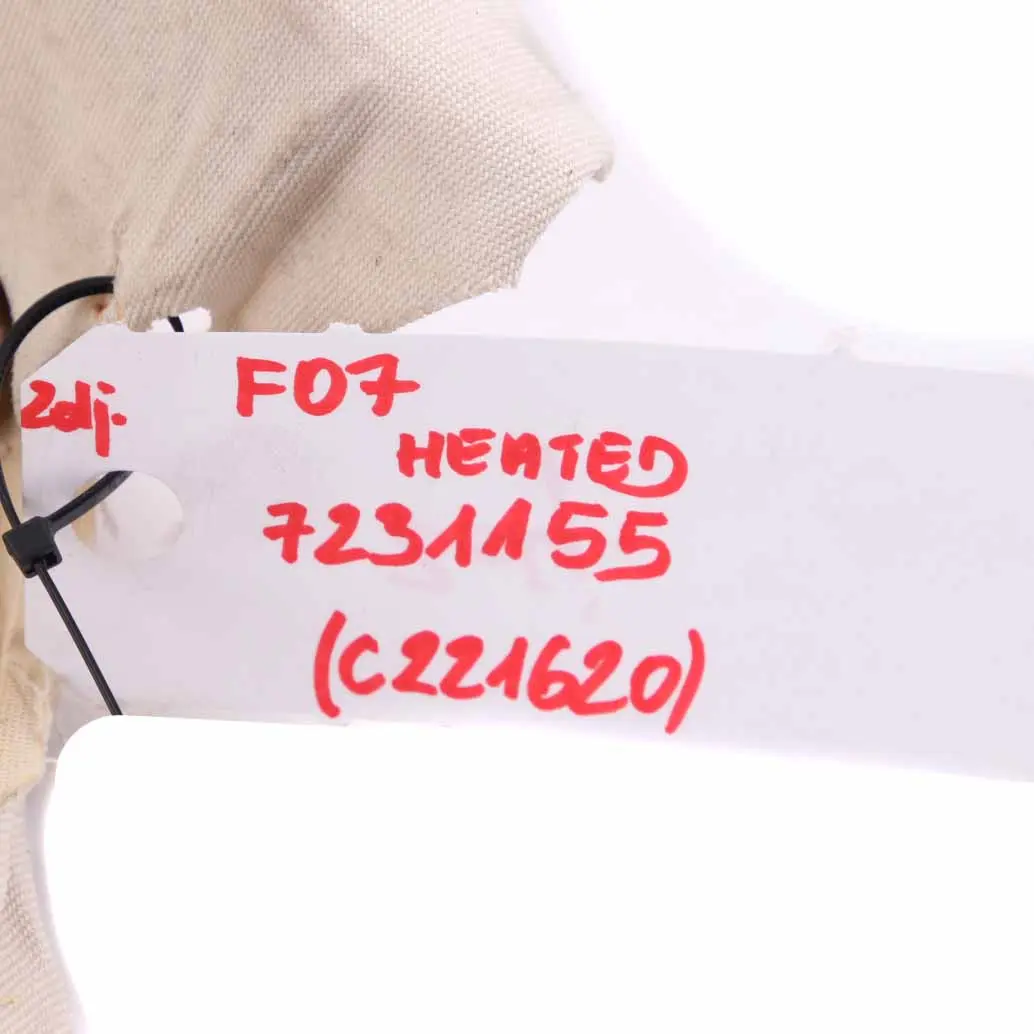 Seat Backrest Cover BMW F07 Heated Front Left Right N/O/S Covering White Leather - SKU 7231155 - Part number 7231155