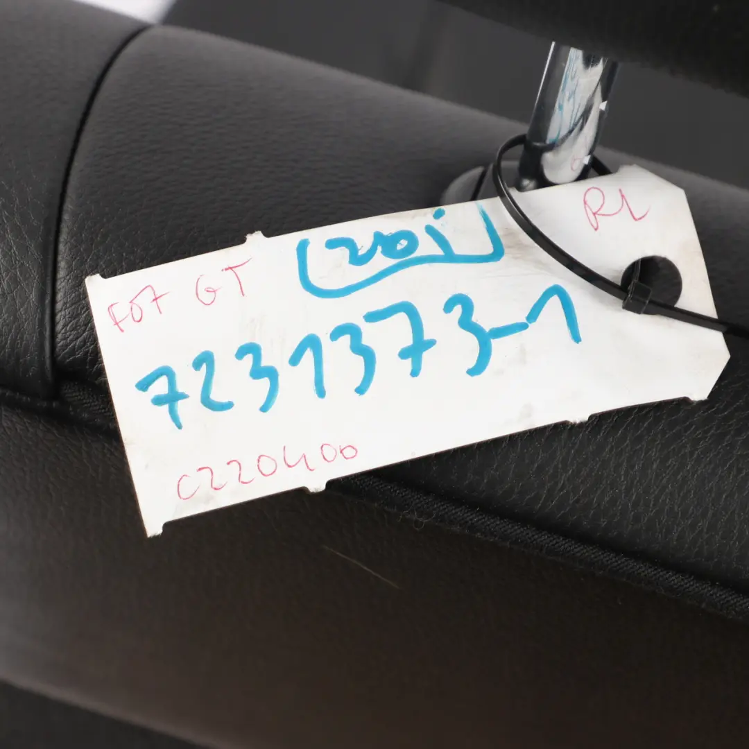 Rear Seat BMW F07 Left N/S Leather Dakota Black Interior Isofix Armrest - SKU 7231373-1 - Part number 7231373