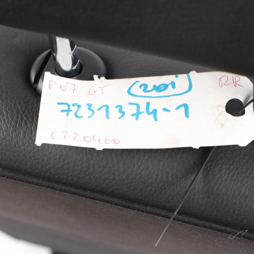 Right O/S Interior Leather Dakota Black to BMW F07 GT Rear Seat with Part number 7231374 BMW F07 GT Rear Seat Right O/S Interior Leather Dakota Black - SKU 7231374-1 - Part number 7231374