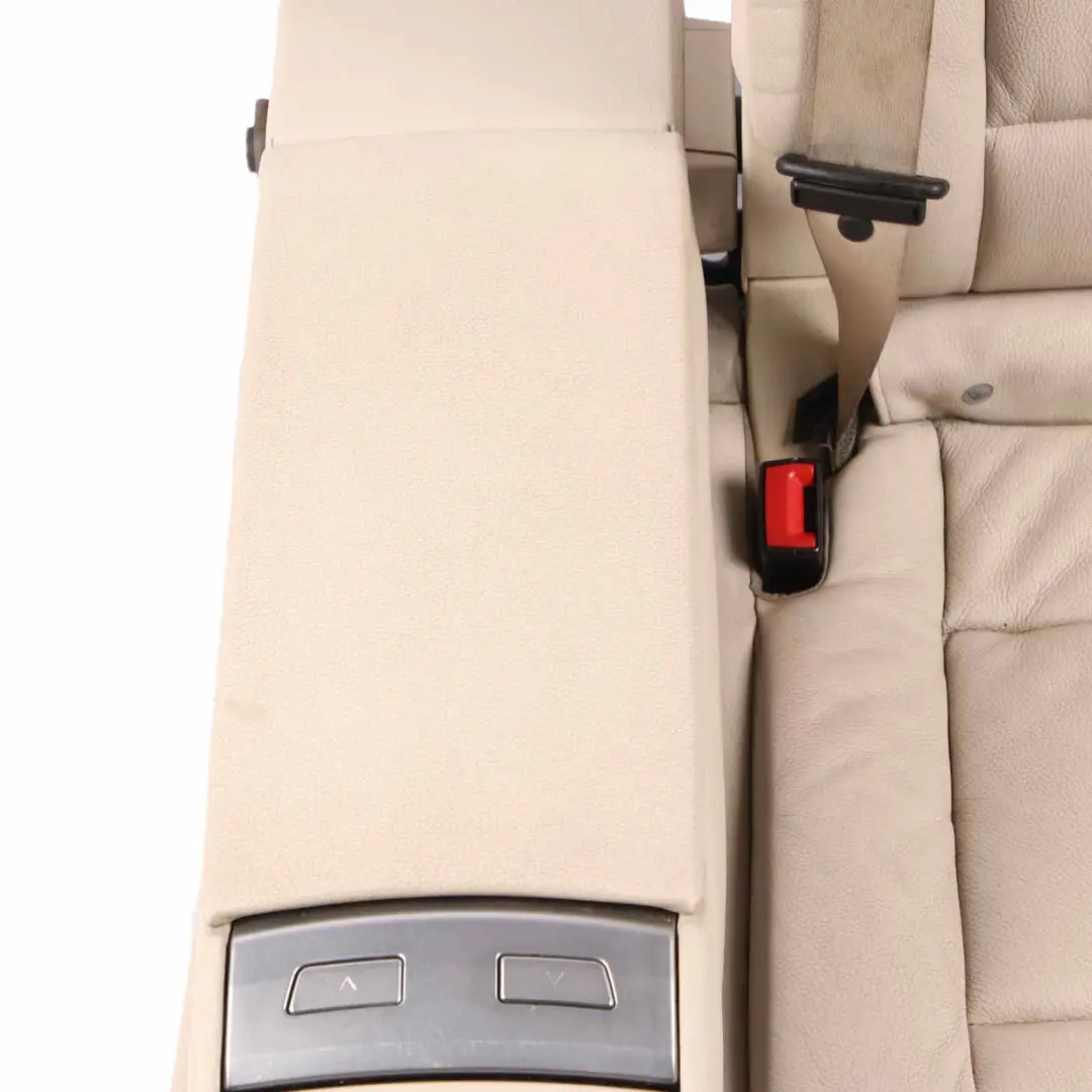 Left N/S Leather Dakota White Interior Isofix Armrest to Rear Seat BMW F07 with Part number 7231379 Rear Seat BMW F07 Left N/S Leather Dakota White Interior Isofix Armrest - SKU 7231379-1 - Part number 7231379