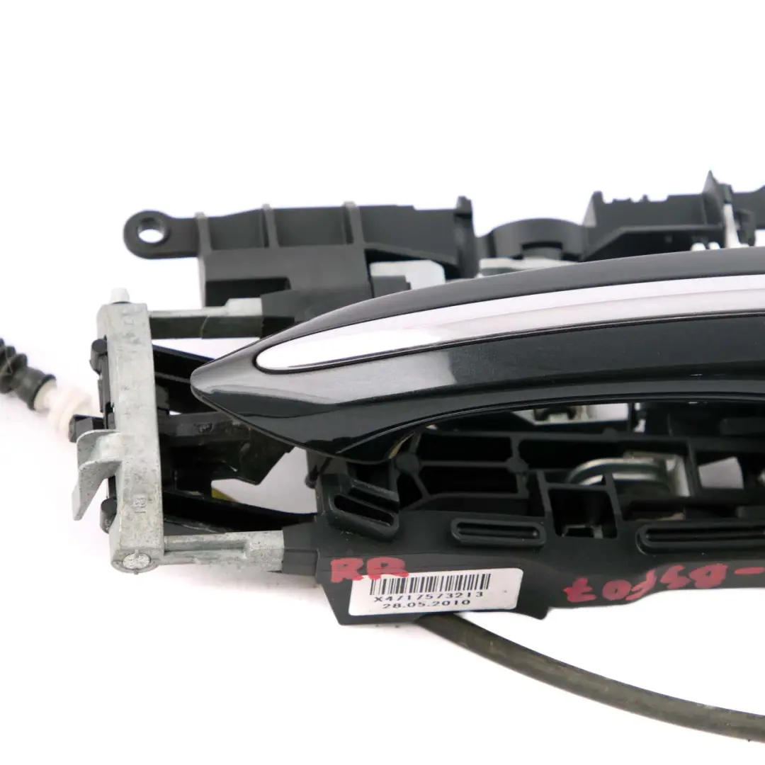 BMW 5 7 F10 F01 F07 GT 1 Outside Door Handle Rear Right O/S Black Sapphire 475 - SKU 7231930-BS1 - Part number 7297439