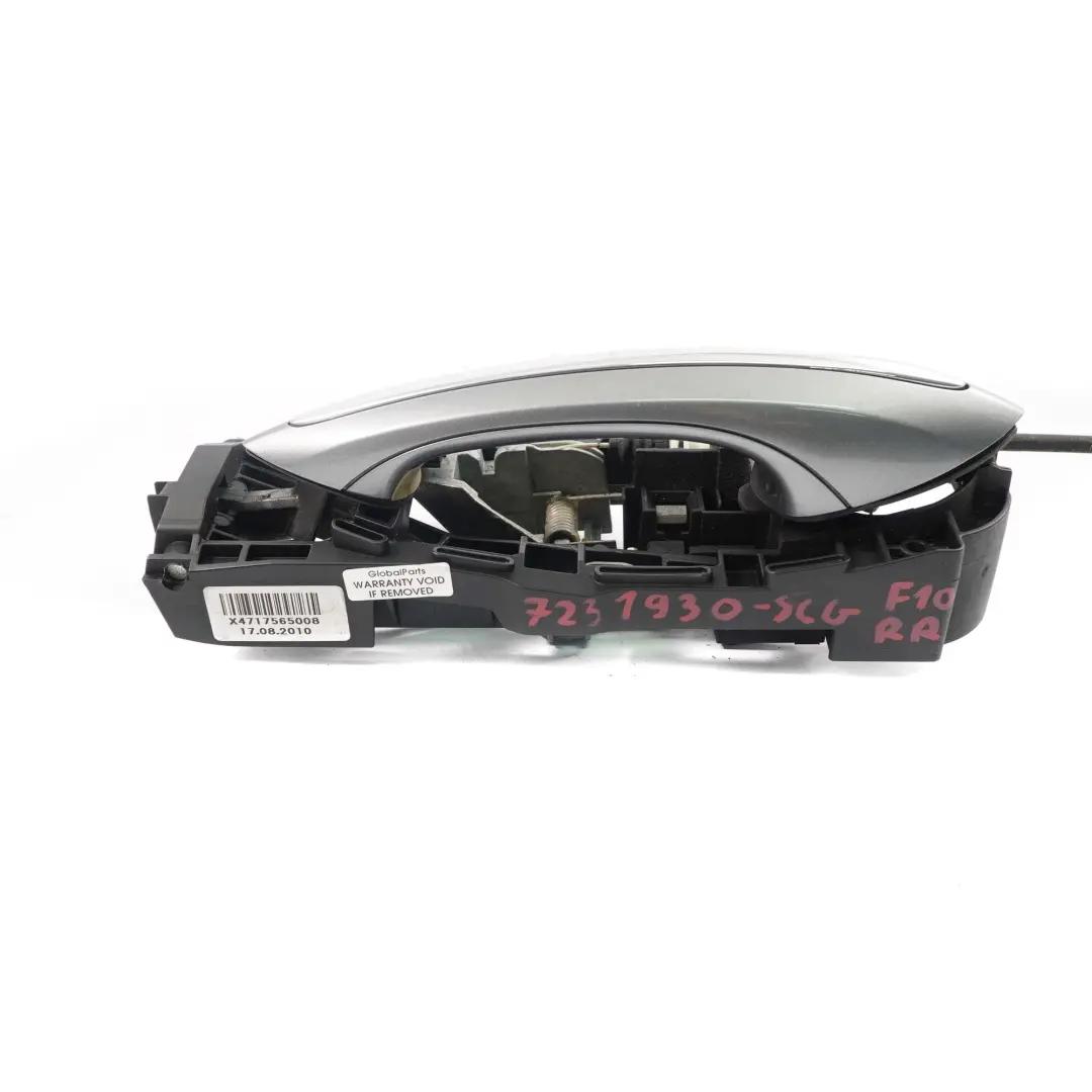 Outside Door Handle Rear Right O/S Spacegrau Metallic Space Grey A52 to BMW F10 F01 with Part number 7297439 BMW F10 F01 Outside Door Handle Rear Right O/S Spacegrau Metallic Space Grey A52 - SKU 7231930-SCG - Part number 7297439