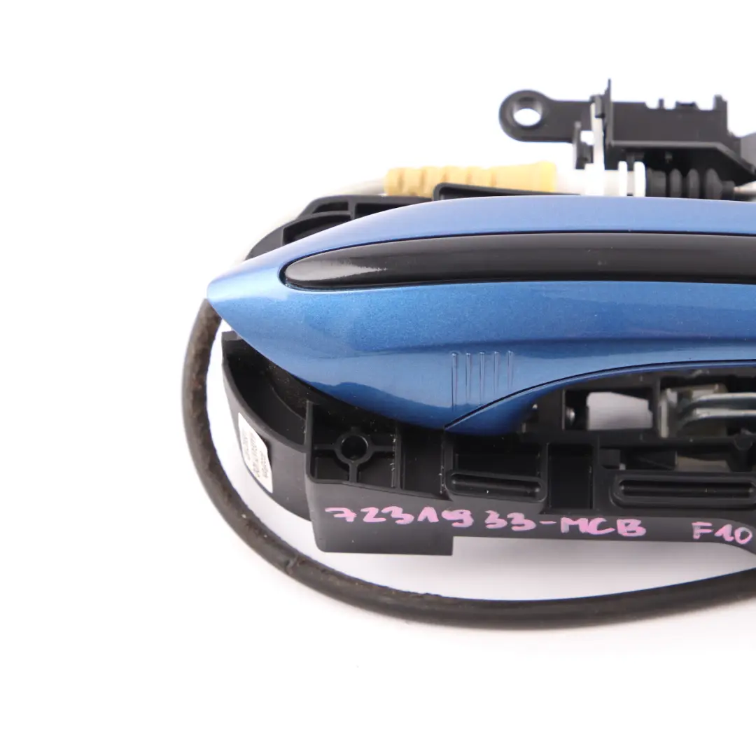 Door Handle BMW F10 F11 F01 Grab Outside Rear Left N/S Monte Carlo Blue to with Part number 7231933 Door Handle BMW F10 F11 F01 Grab Outside Rear Left N/S Monte Carlo Blue - SKU 7231933-MCB - Part number 7231933