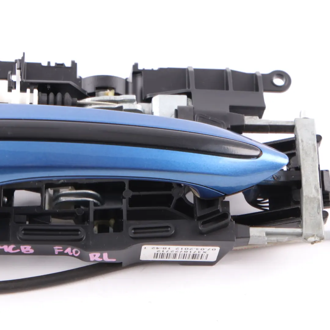 Door Handle BMW F10 F11 F01 Grab Outside Rear Left N/S Monte Carlo Blue to with Part number 7231933 Door Handle BMW F10 F11 F01 Grab Outside Rear Left N/S Monte Carlo Blue - SKU 7231933-MCB - Part number 7231933