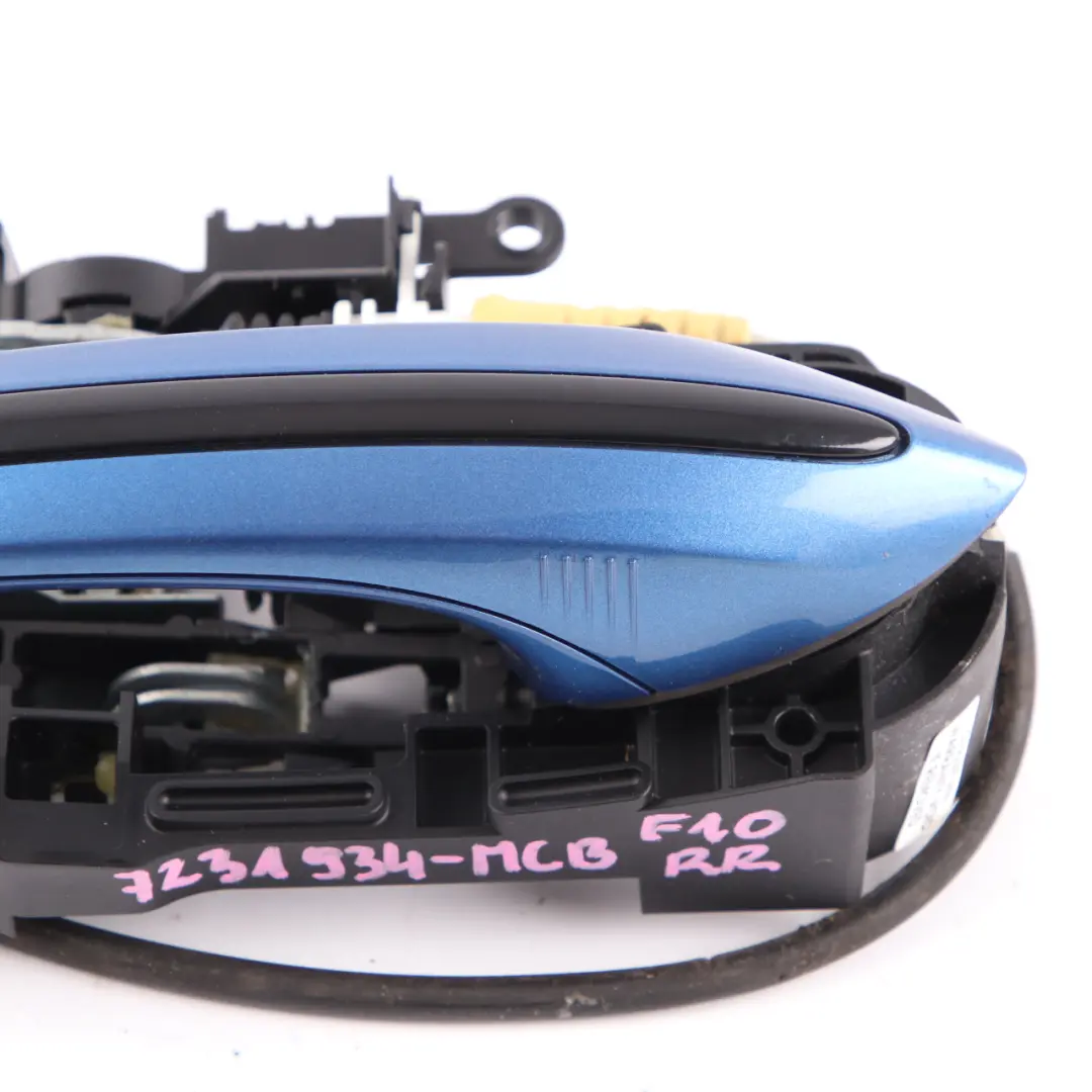 Door Handle BMW F10 F11 F01 Grab Outside Rear Right O/S Monte Carlo Blue to with Part number 7231934 Door Handle BMW F10 F11 F01 Grab Outside Rear Right O/S Monte Carlo Blue - SKU 7231934-MCB - Part number 7231934