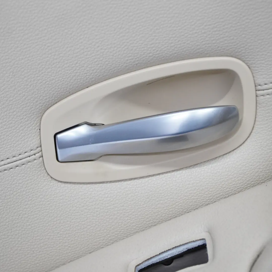 BMW E60 E61 LCI Garniture de Carte de Porte Arrière Gauche en Cuir Beige Crème - SKU 7233329 - Numéro de pièce 7233329