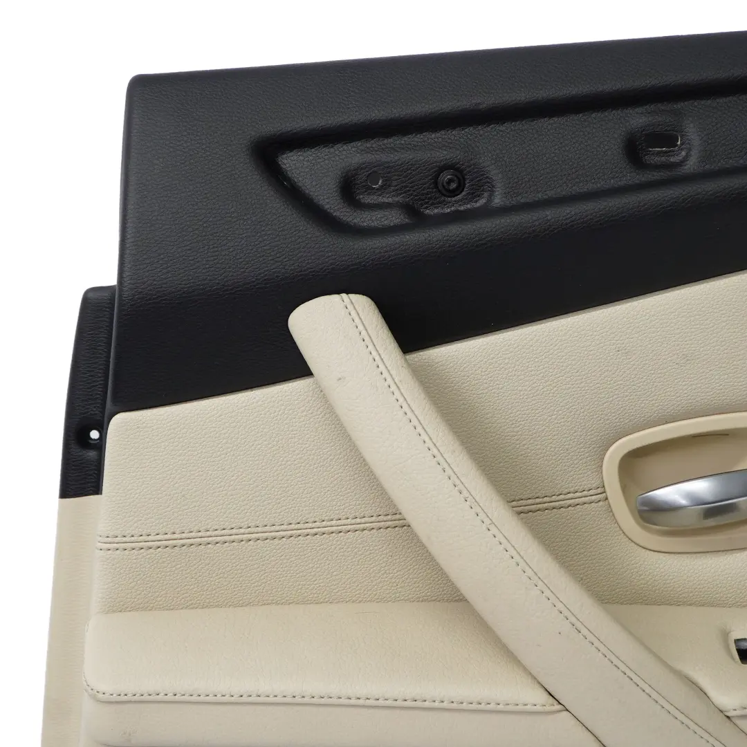 Türverkleidung Hinten Rechts Leder Creme Beige für BMW E60 E61 LCI mit Teilenummer 7233330 BMW E60 E61 LCI Türverkleidung Hinten Rechts Leder Creme Beige - SKU 7233330 - Teilenummer 7233330