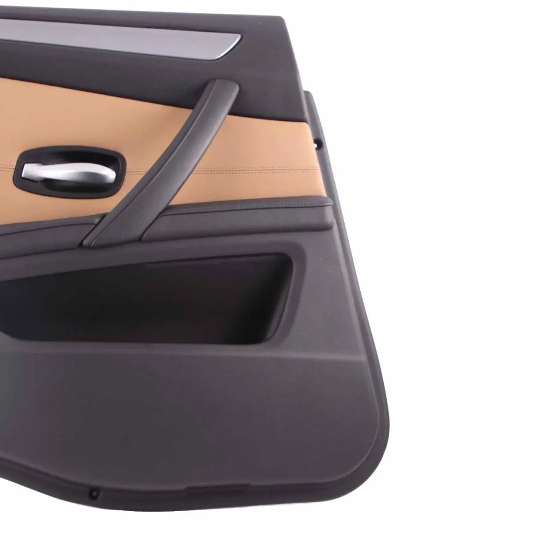 Door Card E61 LCI Rear Left N/S Lining Trim Leather Natural Brown to BMW E60 LCI with Part number 7233331 BMW E60 LCI Door Card E61 LCI Rear Left N/S Lining Trim Leather Natural Brown - SKU 7233331-1 - Part number 7233331
