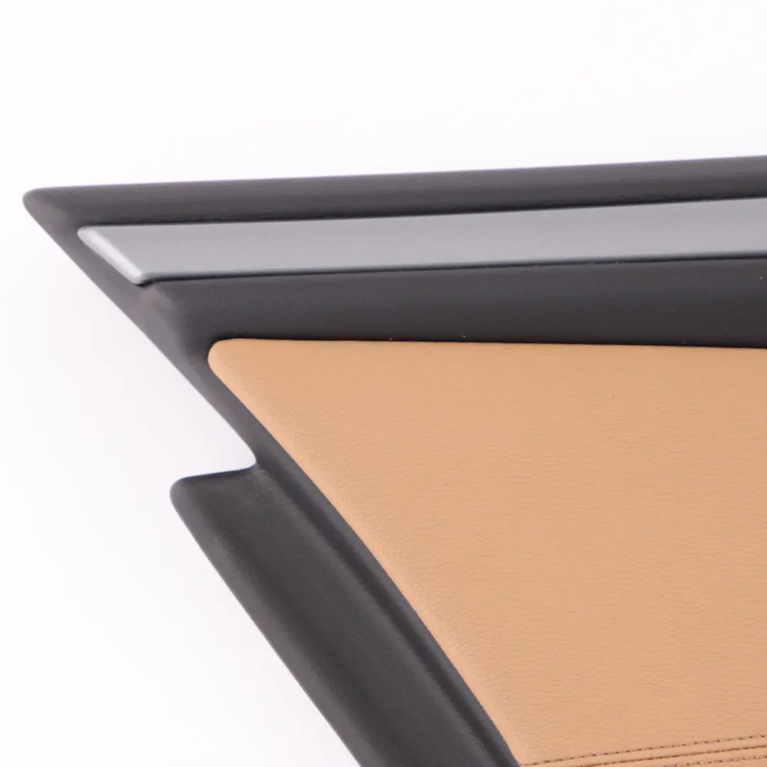 BMW E60 LCI Door Card E61 LCI Rear Left N/S Lining Trim Leather Natural Brown - SKU 7233331-1 - Part number 7233331