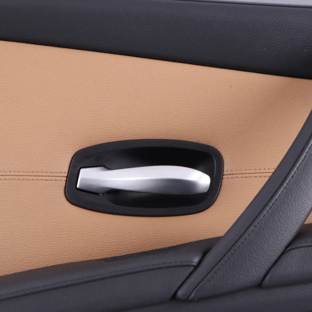 Door Card E61 LCI Rear Left N/S Lining Trim Leather Natural Brown to BMW E60 LCI with Part number 7233331 BMW E60 LCI Door Card E61 LCI Rear Left N/S Lining Trim Leather Natural Brown - SKU 7233331-1 - Part number 7233331