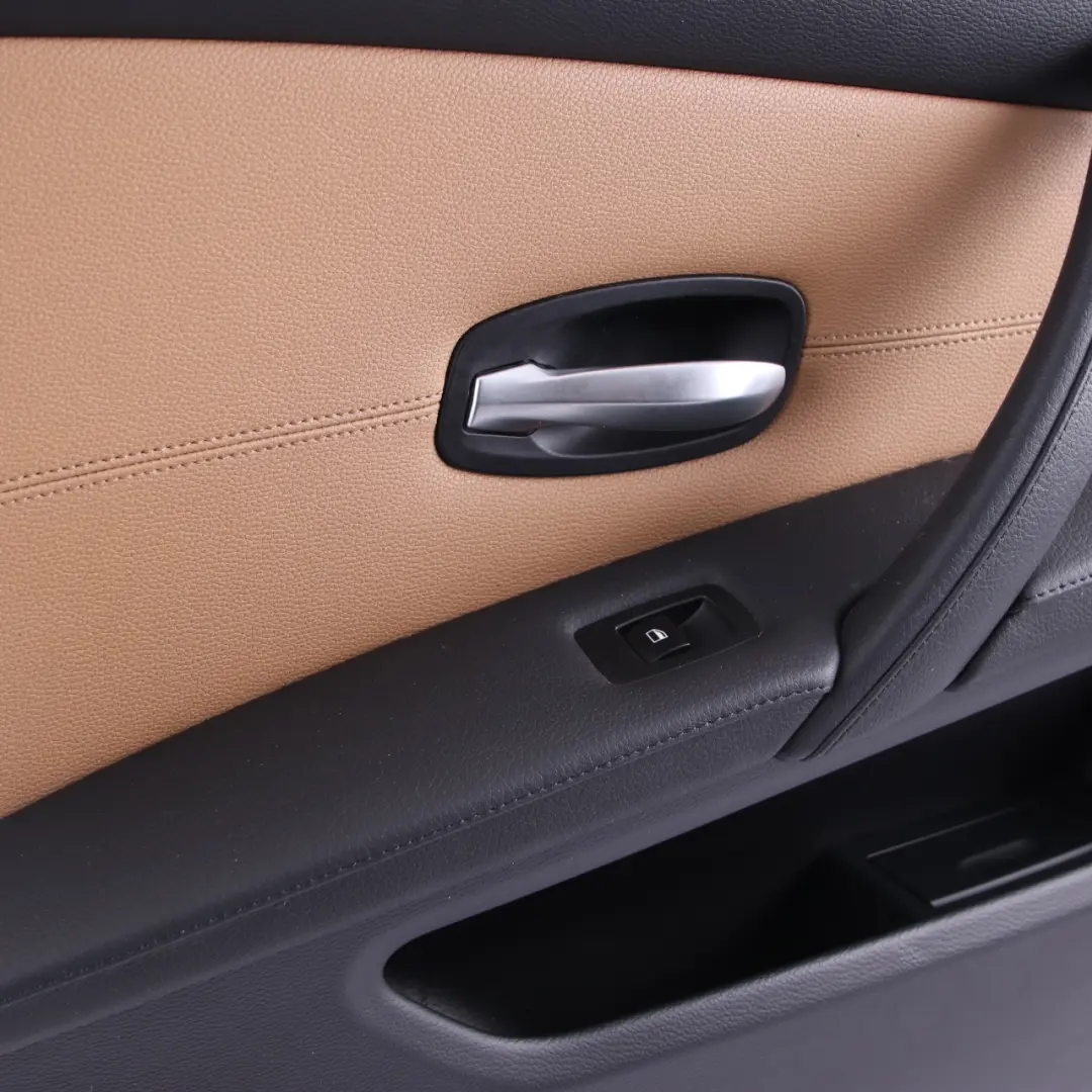 BMW E60 LCI Door Card E61 LCI Rear Left N/S Lining Trim Leather Natural Brown - SKU 7233331-1 - Part number 7233331