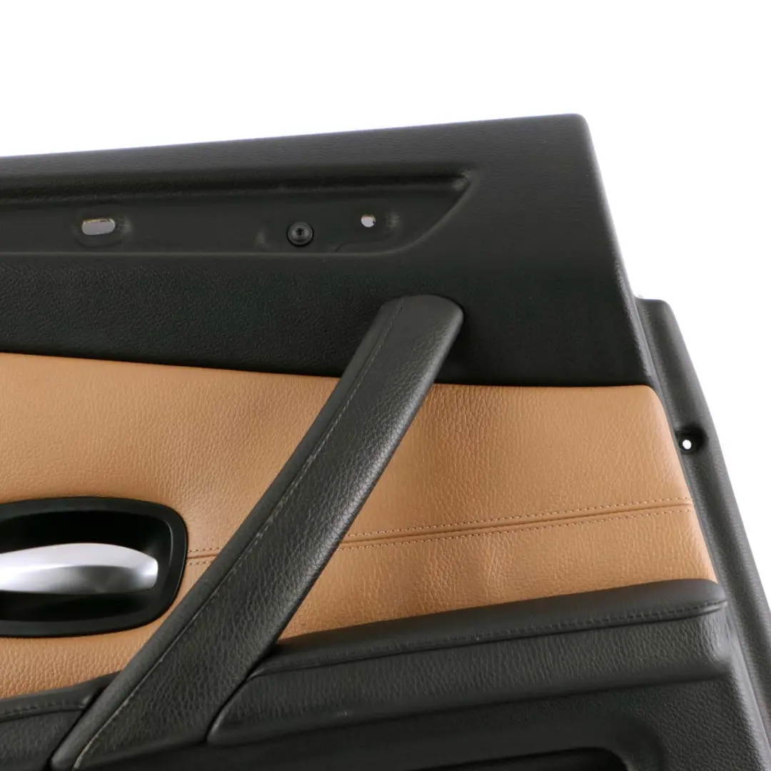 BMW 5 E60 E61 LCI Rear Left N/S Door Card Lining Trim Leather Natural Brown - SKU 7233331 - Part number 7233331