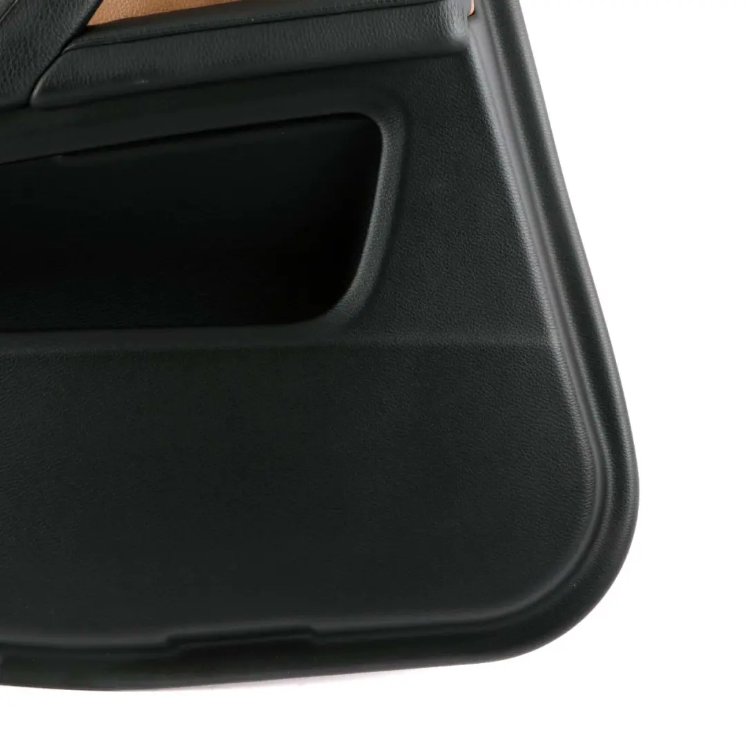 BMW 5 E60 E61 LCI Rear Left N/S Door Card Lining Trim Leather Natural Brown - SKU 7233331 - Part number 7233331