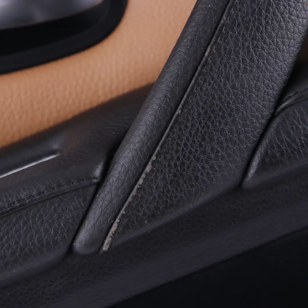 BMW 5 E60 E61 LCI Rear Left N/S Door Card Lining Trim Leather Natural Brown - SKU 7233331 - Part number 7233331