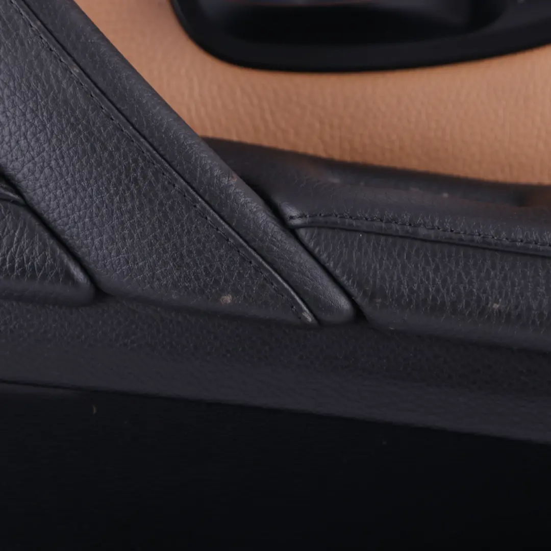 BMW 5 E60 E61 LCI Rear Right O/S Door Card Lining Trim Leather Natural Brown - SKU 7233332 - Part number 7233332