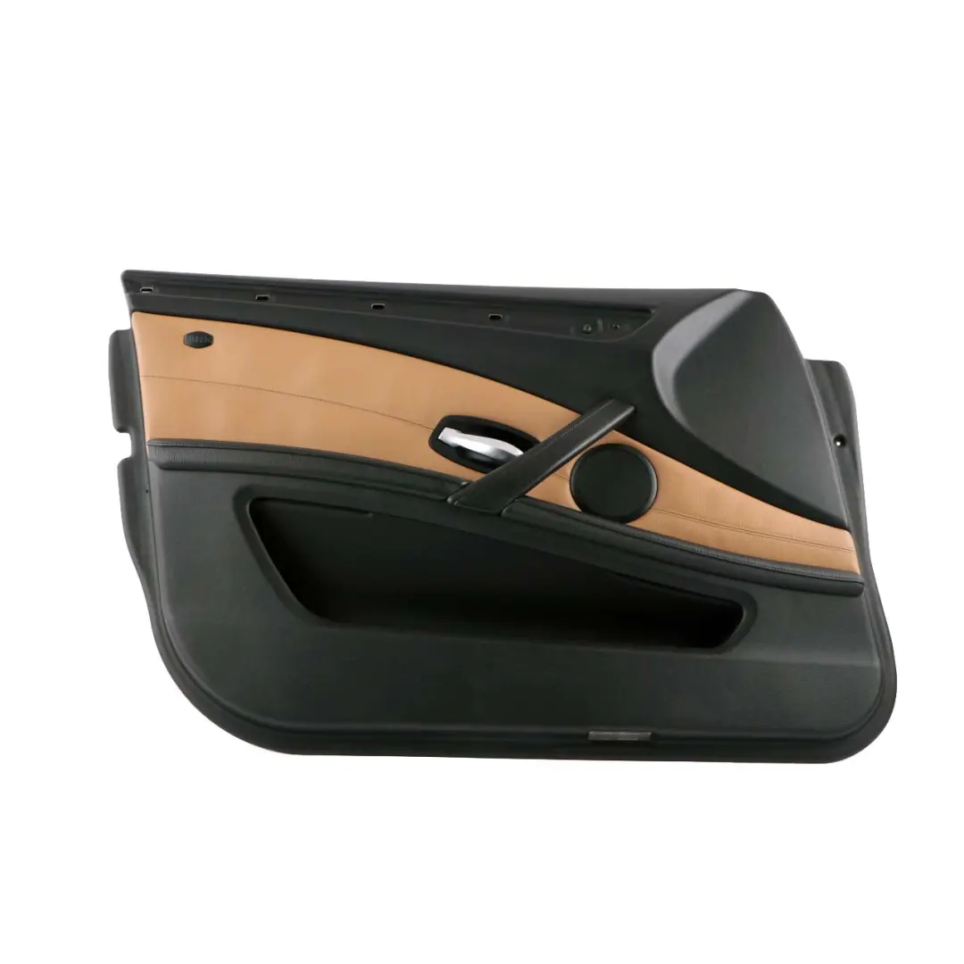 Front Left N/S Door Card Lining Trim Leather Natural Brown to BMW 5 E60 E61 LCI with Part number 7233429 BMW 5 E60 E61 LCI Front Left N/S Door Card Lining Trim Leather Natural Brown - SKU rhd-7233429 - Part number 7233429