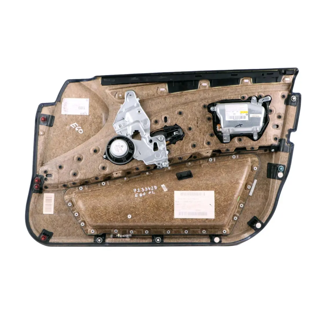 Front Left N/S Door Card Lining Trim Leather Natural Brown to BMW 5 E60 E61 LCI with Part number 7233429 BMW 5 E60 E61 LCI Front Left N/S Door Card Lining Trim Leather Natural Brown - SKU rhd-7233429 - Part number 7233429