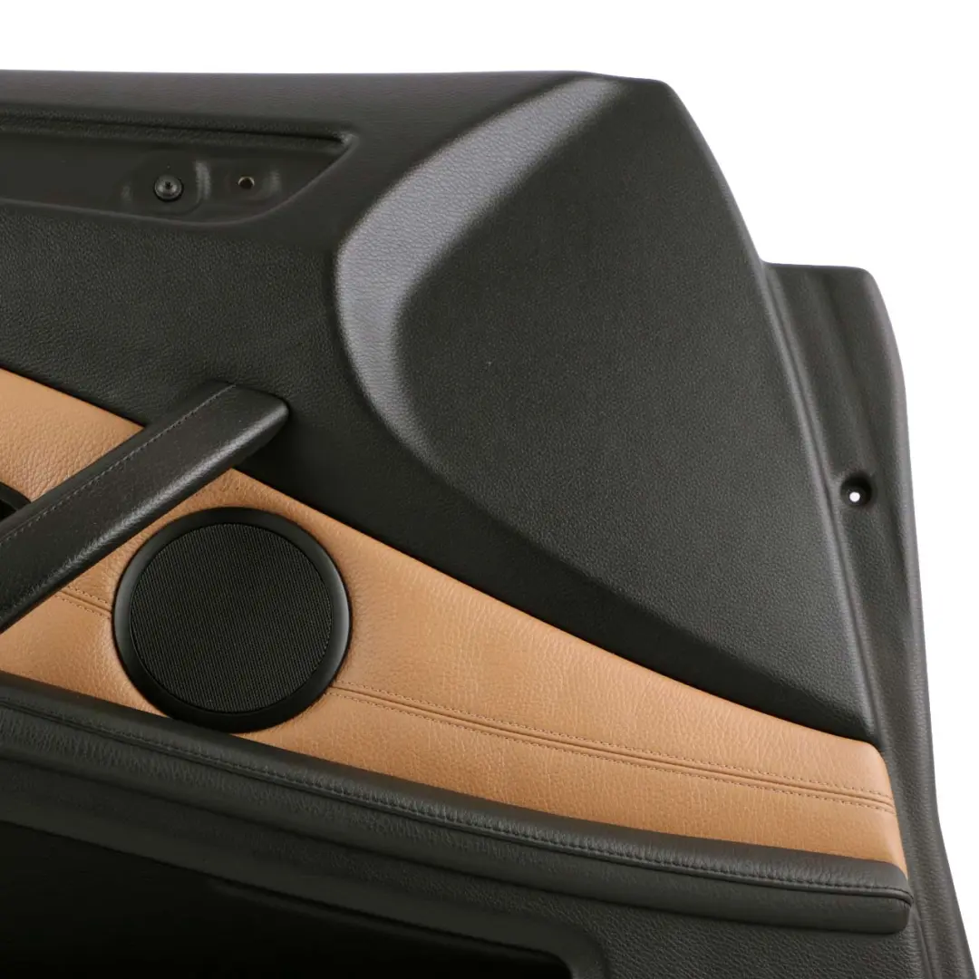 Front Left N/S Door Card Lining Trim Leather Natural Brown to BMW 5 E60 E61 LCI with Part number 7233429 BMW 5 E60 E61 LCI Front Left N/S Door Card Lining Trim Leather Natural Brown - SKU rhd-7233429 - Part number 7233429