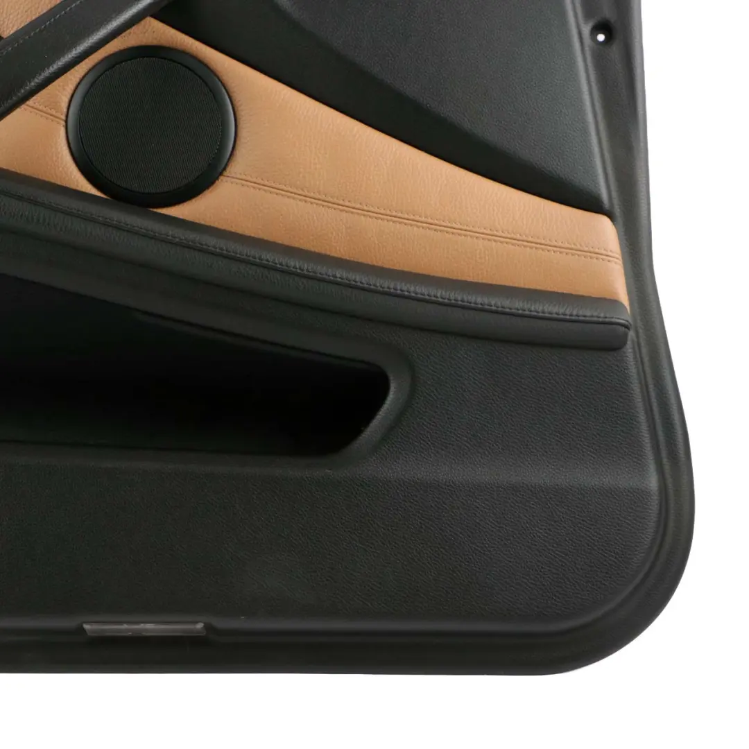 BMW 5 E60 E61 LCI Front Left N/S Door Card Lining Trim Leather Natural Brown - SKU rhd-7233429 - Part number 7233429