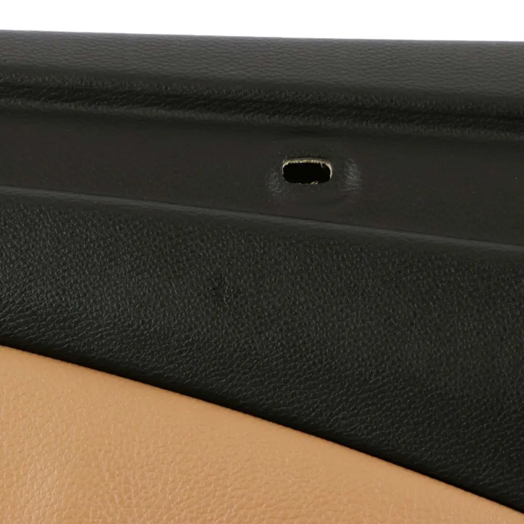 Front Left N/S Door Card Lining Trim Leather Natural Brown to BMW 5 E60 E61 LCI with Part number 7233429 BMW 5 E60 E61 LCI Front Left N/S Door Card Lining Trim Leather Natural Brown - SKU rhd-7233429 - Part number 7233429