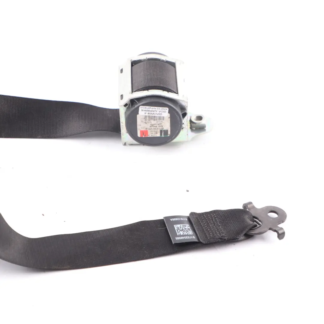 Audi A4 B7 Ceinture de sécurité avant gauche supérieure noire 8E0857705G - SKU 7233485 - Numéro de pièce 7233485