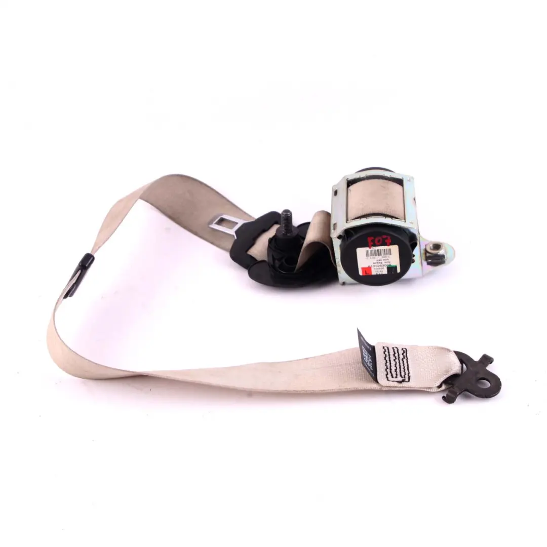 Seatbelt Upper Belt Safety Front Left N/S Elfenbein Ivory to BMW F07 GT with Part number 7233488 BMW F07 GT Seatbelt Upper Belt Safety Front Left N/S Elfenbein Ivory - SKU 7233488 - Part number 7233488