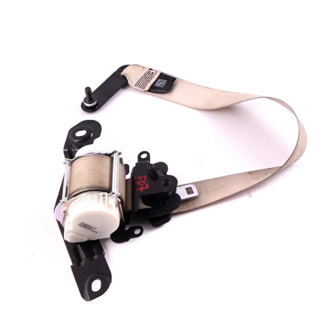 BMW F07 Cinturón seguridad superior trasero izquierdo Marfil Blanco - SKU 7233528 - Número de pieza 7233528