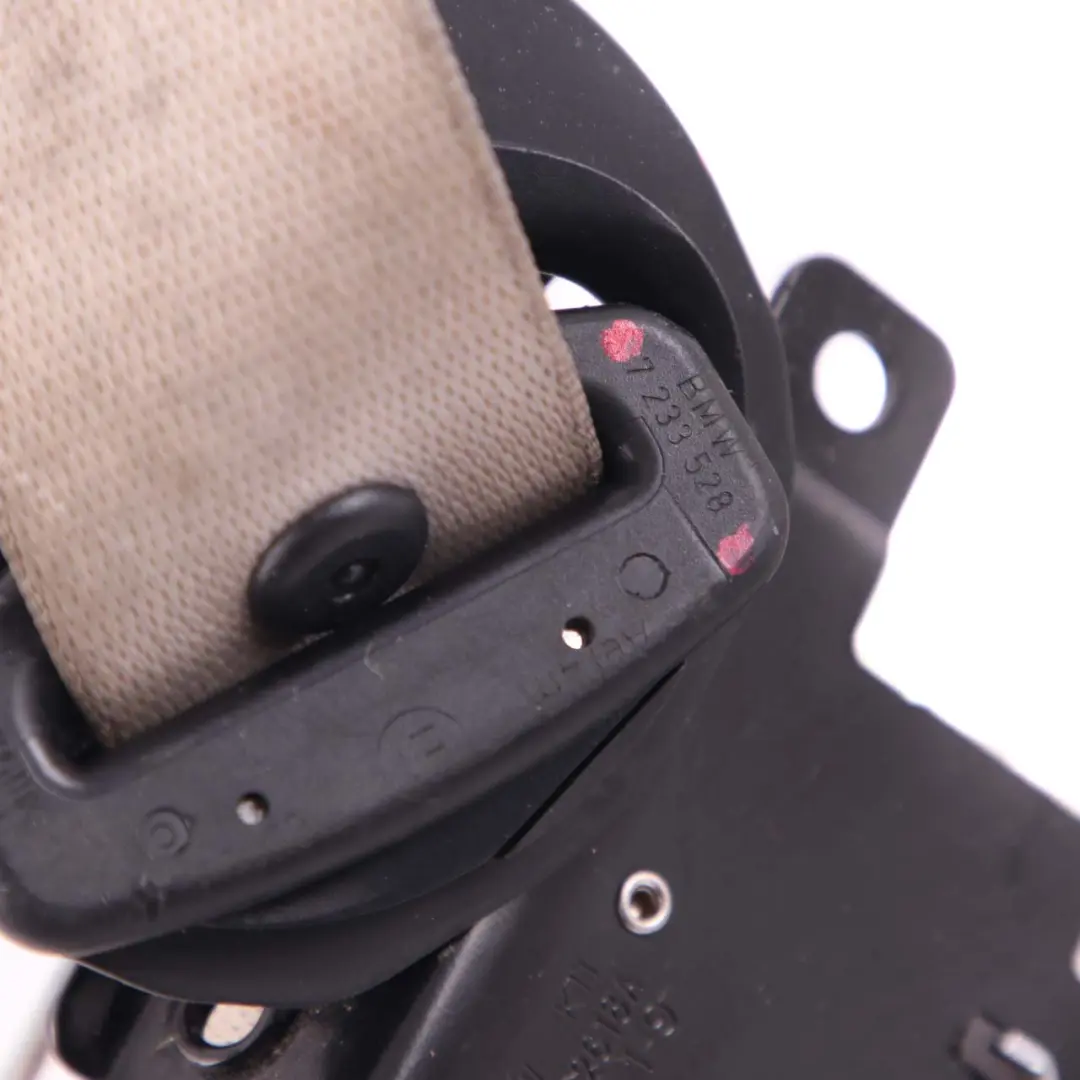 Cinturón seguridad superior trasero izquierdo Marfil Blanco para BMW F07 con número de pieza 7233528 BMW F07 Cinturón seguridad superior trasero izquierdo Marfil Blanco - SKU 7233528 - Número de pieza 7233528